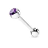 Kielikoru, Barbell 1,6mm Kristalli (sinivioletti)