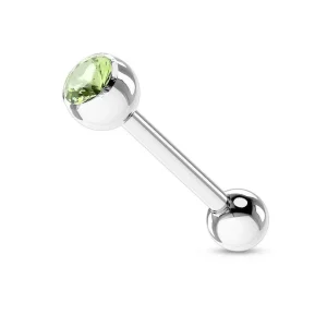 Kielikoru, Barbell 1,6mm Kristalli (vaaleanvihreä)