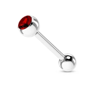 Kielikoru, Barbell 1,6mm Kristalli (punainen)