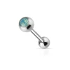 Kielikoru, Barbell 1,6mm Opaalikristalli (vaaleanvihreä)
