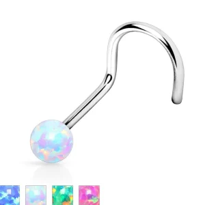 Kirurginteräksinen nenäkoru, Opal Ball 0,8mm / valittavana 4 väriä