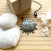 Kirurginteräskaulakoru, Boho Sun -boheemi aurinkokaulakoru (hopea)