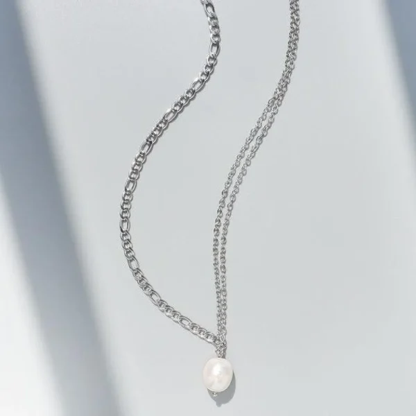 Kirurginteräskaulakoru, FRENCH RIVIERA | Double Chain Necklace in Silver