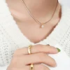 Kirurginteräskaulakoru, FRENCH RIVIERA | Fay Necklace -kulta strassikoru
