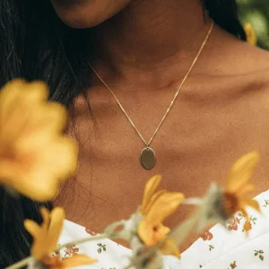 Kirurginteräskaulakoru, FRENCH RIVIERA | Oval Necklace in Rosegold