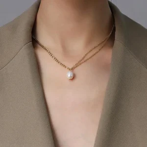 Kirurginteräskaulakoru, FRENCH RIVIERA | Double Chain Necklace in Silver