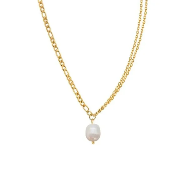 Kirurginteräskaulakoru, FRENCH RIVIERA | Double Chain Necklace in Gold