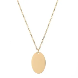 Kirurginteräskaulakoru, FRENCH RIVIERA | Oval Necklace in Gold