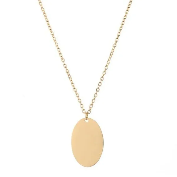 Kirurginteräskaulakoru, FRENCH RIVIERA | Oval Necklace in Gold