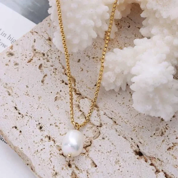 Kirurginteräskaulakoru, FRENCH RIVIERA | Allie Necklace -helmikaulakoru