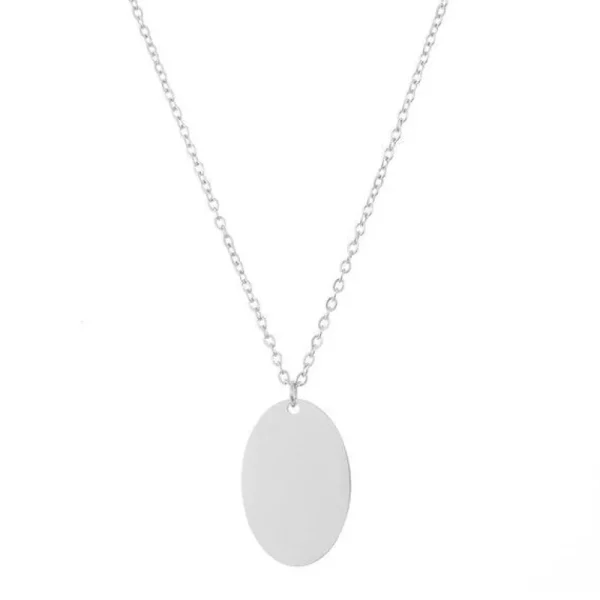 Kirurginteräskaulakoru, FRENCH RIVIERA | Oval Necklace in Silver