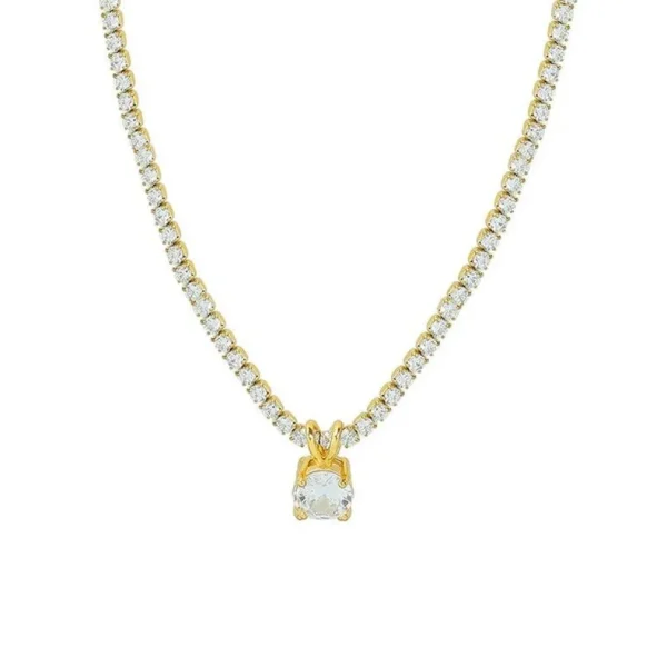 Kirurginteräskaulakoru, FRENCH RIVIERA | Fay Necklace -kulta strassikoru