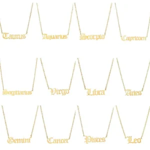 Kirurginteräskaulakoru, Horoscope -tekstikoru horoskooppimerkeille