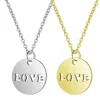 Kirurginteräskaulakoru, Simple Love Necklace in Two Colours