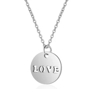 Kirurginteräskaulakoru, Simple Love Necklace in Two Colours