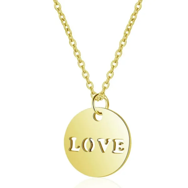 Kirurginteräskaulakoru, Simple Love Necklace in Two Colours