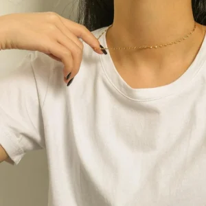 Kirurginteräsketju, Decorated Delicate Chain 34cm + 5cm