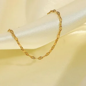 Kirurginteräsketju, Decorated Delicate Chain 34cm + 5cm