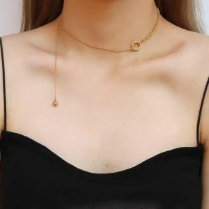 Kirurginteräsketju, FRENCH RIVIERA | Modern Steel Chain in Gold