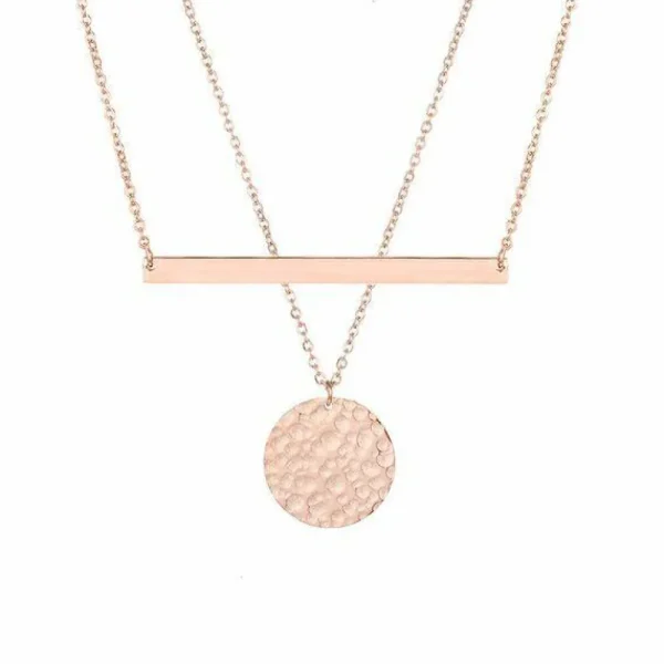Kirurginteräskorusetti, FRENCH RIVIERA | Noemie Rosegold Necklace Set