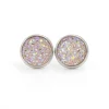 Kirurginteräsnapit, Druzy Stone in Light Pink