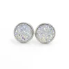 Kirurginteräsnapit, Druzy Stone in White AB