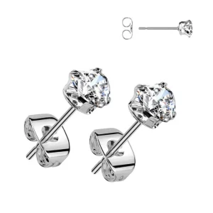 Kirurginteräsnapit, Heart Earrings -kirkkaat sydännapit (kolme kokoa)