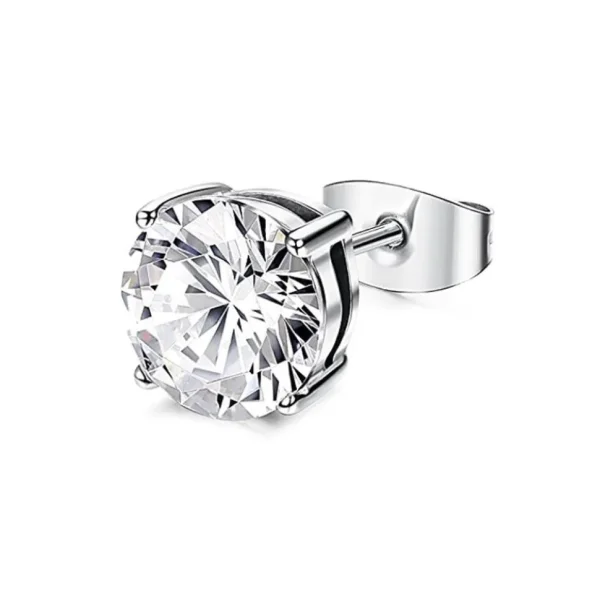 Kirurginteräsnapit kappaleittain | Jack Earring -kirkas nappi, 5 kokoa