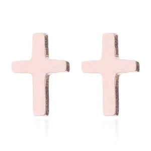 Kirurginteräsnapit, Rosegold Cross -ruusukulta ristinapit