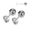 Kirurginteräsnapit, Simple Steel Earrings in Silver (kaksi kokoa)