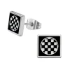 Kirurginteräsnapit, Square Checker Earstuds