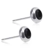 Kirurginteräsnapit | Theo Earrings -mustat nappikorvakorut