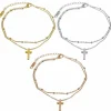 Kirurginteräsrannekoru, Cross Charm Bracelet -ristirannekoru