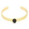 Kirurginteräsrannekoru, FRENCH RIVIERA | Goddess Bracelet with Onyx