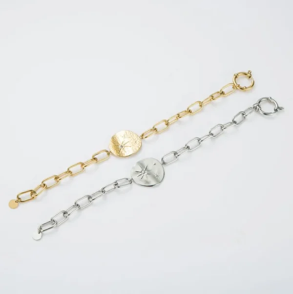 Kirurginteräsrannekoru, FRENCH RIVIERA | Sun Steel Chain