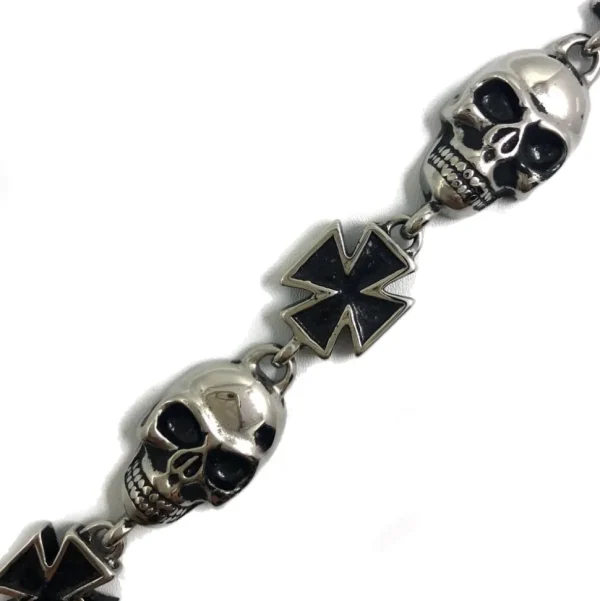 Kirurginteräsrannekoru, Skulls (pääkallo, maltanristi)