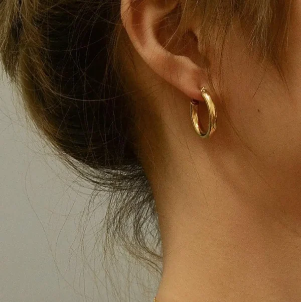 Kirurginteräsrenkaat, Chunky Rosegold Steel Hoops -ruusukultarenkaat