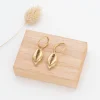 Kirurginteräsrenkaat, FRENCH RIVIERA | Steel Hoops with Seashell in Gold