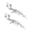 Kirurginteräsrenkaat, Steel Hoops with Chains and Crosses in Silver