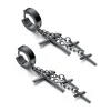 Kirurginteräsrenkaat, Steel Hoops with Chains and Crosses in Black