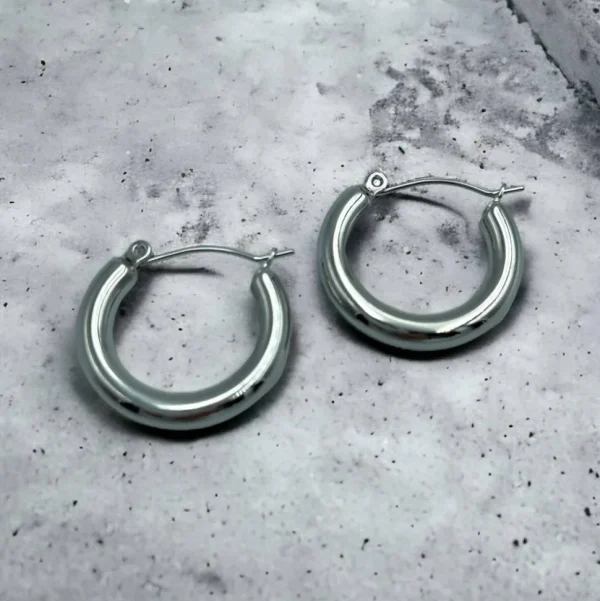 Kirurginteräsrenkaat | Carl -paksut hopeanväriset renkaat