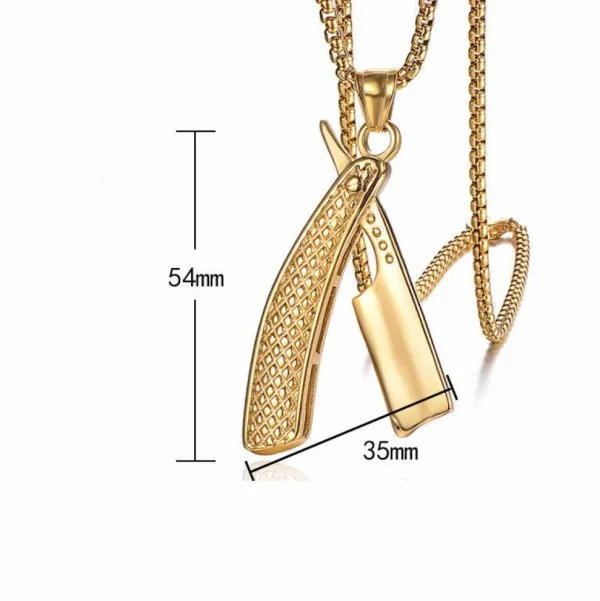 Kirurginteräsriipus, Razor Pendant