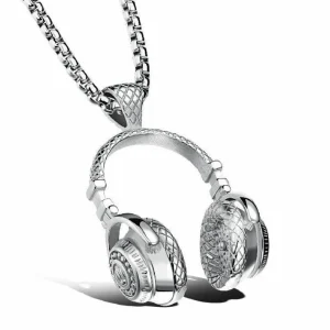 Kirurginteräsriipus, XL Streetstyle Headphone Necklace