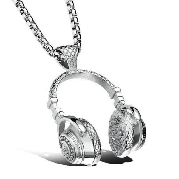 Kirurginteräsriipus, XL Streetstyle Headphone Necklace