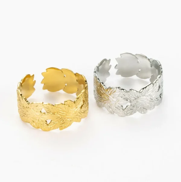 Kirurginterässormus, FRENCH RIVIERA | Wide Nature Ring in Two Colours