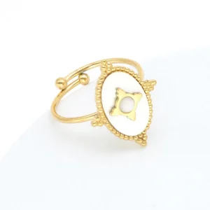 Kirurginterässormus, FRENCH RIVIERA | Oval Gold Ring