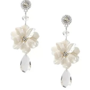 Korvakorut, ATHENA BRIDAL | Caroline -valkoiset kukkakorvakorut