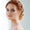 Korvakorut, ATHENA BRIDAL | Dainty Gem Earrings -hopeanväriset napit
