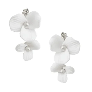 Korvakorut, ATHENA BRIDAL | Hollywood Earrings -valkoiset kukat