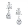 Korvakorut, ATHENA BRIDAL | Luxury Earrings -hopeanväriset pisarat